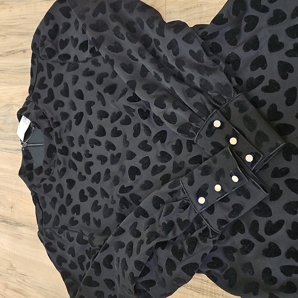 New Ann Taylor Heart Velvet Mock Neck Flare Dress - Picture 11 of 14
